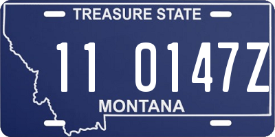 MT license plate 110147Z