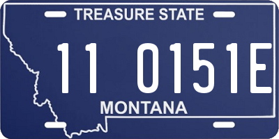 MT license plate 110151E