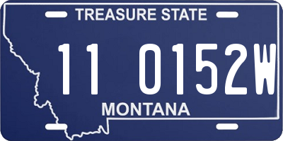 MT license plate 110152W