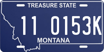 MT license plate 110153K