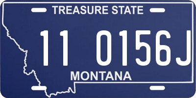 MT license plate 110156J