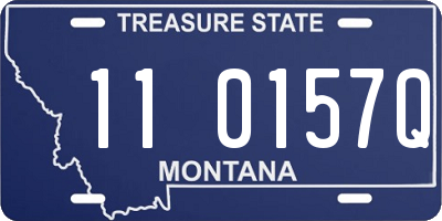 MT license plate 110157Q
