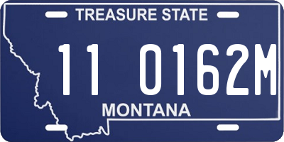 MT license plate 110162M