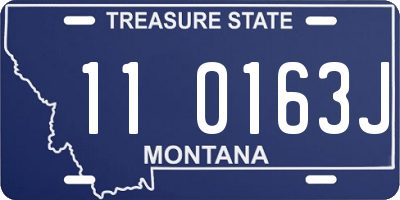 MT license plate 110163J