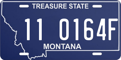 MT license plate 110164F