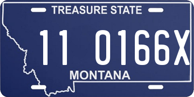 MT license plate 110166X