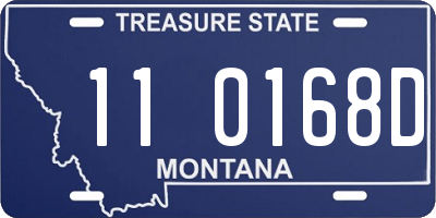 MT license plate 110168D