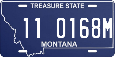 MT license plate 110168M