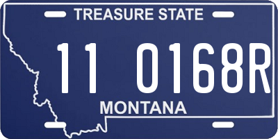 MT license plate 110168R