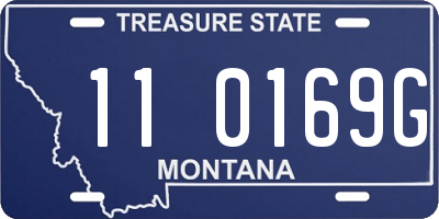 MT license plate 110169G