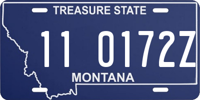 MT license plate 110172Z