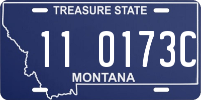 MT license plate 110173C