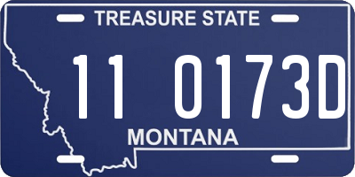 MT license plate 110173D