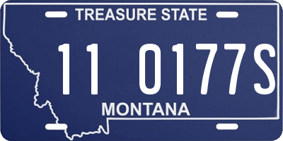 MT license plate 110177S