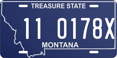 MT license plate 110178X