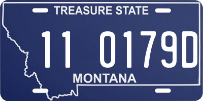 MT license plate 110179D