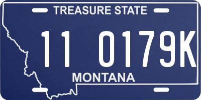 MT license plate 110179K