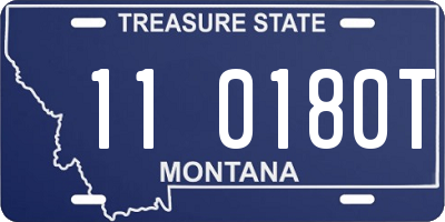 MT license plate 110180T