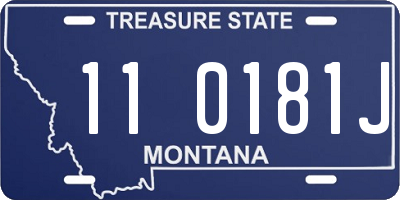 MT license plate 110181J