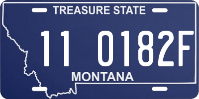 MT license plate 110182F