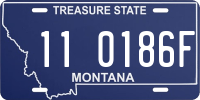 MT license plate 110186F