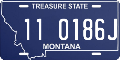 MT license plate 110186J