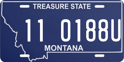 MT license plate 110188U