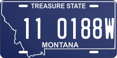 MT license plate 110188W
