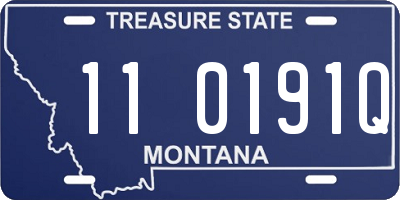 MT license plate 110191Q