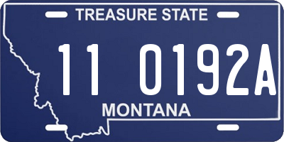 MT license plate 110192A