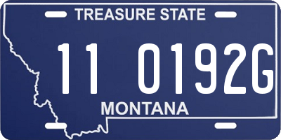 MT license plate 110192G