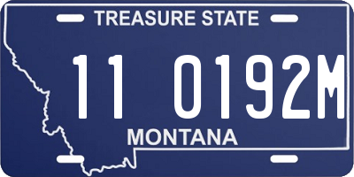MT license plate 110192M