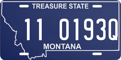 MT license plate 110193Q