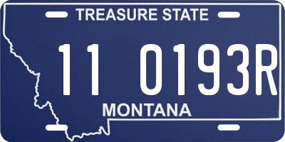 MT license plate 110193R