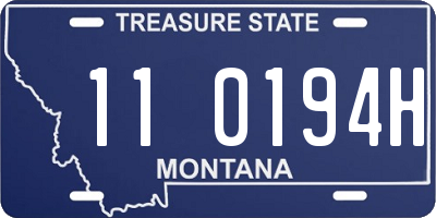 MT license plate 110194H