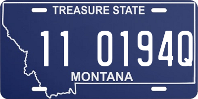 MT license plate 110194Q