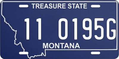 MT license plate 110195G