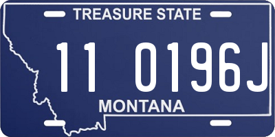 MT license plate 110196J