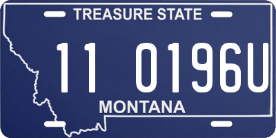 MT license plate 110196U