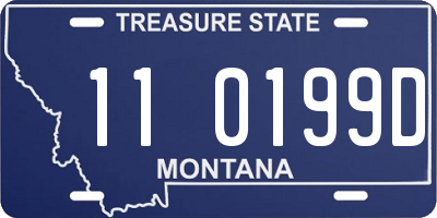 MT license plate 110199D