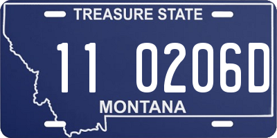 MT license plate 110206D