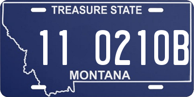MT license plate 110210B