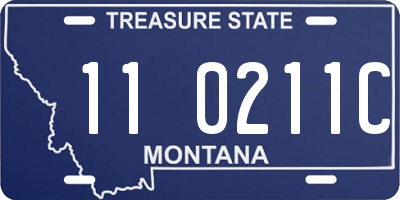 MT license plate 110211C