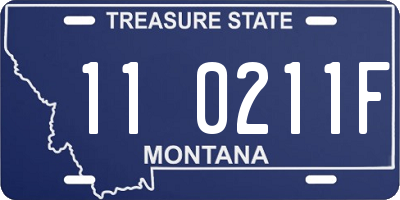 MT license plate 110211F