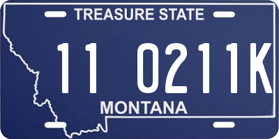 MT license plate 110211K