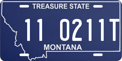 MT license plate 110211T