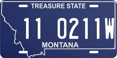 MT license plate 110211W