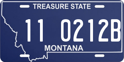 MT license plate 110212B