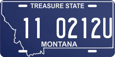 MT license plate 110212U