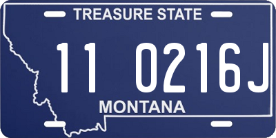 MT license plate 110216J